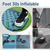 QEZER Ultralight Backpacking Sleeping Pad for Camping, with Inflatable Neck Camping Pillow, Lightweight Inflatable Sleeping Pad for Adults, Portable for Hiking, Car Travel - Durable & Comfortable