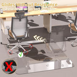 Tcyzest Tempered Glass Chair Mat 60" x 48" - 1/5" Thick, Heavy Duty, Anti-Slip Pads
