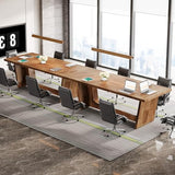 Tribesigns 14-16 People Conference Table, 12 FT Large Rectangular Meeting