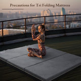 GEMBED Tri Folding Mattress King Size - 6 Inch Foldable Floor Sofa Bed