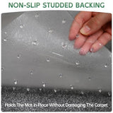 Office Chair Mat for Carpet - Clear Thick Desk Chair Mat for Carpet Plastic Floor Mats for Rolling Work