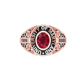 Oseew 2027 Custom Class Graduation Ring for Women High School (Rose Gold)
