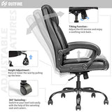 OUTFINE Office Chair Executive Office Chair Desk Chair Computer Chair with 5-Year hydrolysis-Resistant, Black