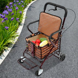 Heavy Duty Foldable Shopping Cart with All-Terrain Wheels