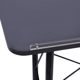 Curved Podium Stand 120cm/47in Height, Metal Black Pulpit Lectern Countertop Size 60x40cm with Baffle & Cup Holder