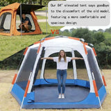 Quickly Set up an Outdoor Camping Tent with a Large Space, Suitable for 4 to 8 People. This is a self-Stretching Pole Double-Layer Tent that is Rainproof and Sunproof. It is a Family Tent.