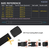 WERFORU Nylon Belt for Men 2 Pack Military Tactical Belt Canvas Outdoor Web Belt with Plastic Buckle