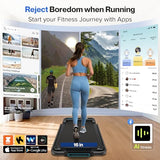 Foldable Treadmill with 10% Incline, 4 in 1 Compact Walking Pad Treadmill with Handle Bar for Home Small Spaces, 3.0HP Portable Quiet