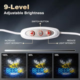 Deer Beer Neon Sign - Neon Beer Signs for Wall Decor, USB-Powered, Dimmable LED Neon Light for Man Cave, Bar, Club, Bistro, Party, Game Room (12.5×12.5 inch)