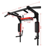 Luckyone Multifunctional Wall Mounted Pull Up Bar/Chin Up bar,Dip Station for Indoor Workout Supports to 440 Lbs Luckyone