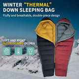 BUERTS Down Sleeping Bag for Adults Cold Weather Ultralight & Compact 680FP Backpacking Sleeping Bag for Camping, Hiking, Mountaineering.