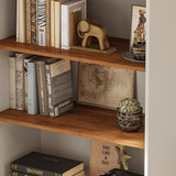 Vyre 70.8" Tall White Bookshelf, Farmhouse Modular Bookcase with 6-Tier Adjustable Shelves