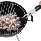 GREEN PARTY 22 inch Kettle Charcoal BBQ Grill with Wheels, Portable Charcoal Grill with Porcelain-Enameled Lid & Ash Catcher, Black