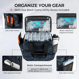KastKing BaitSpace Fishing Tackle Bag With 4 Tackle Boxes & Removable Bait Binder, Water-Resistant Tackle Storage, Durable Fishing Gear, Adjustable Shoulder Strap