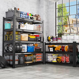 Set of 4 Garage Shelving Heavy Duty Storage Shelves, Adjustable Metal Shelving Unit
