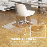 Office Chair Mat for Carpet or Hardwood Floor 42" x 42" Clear Chair Mats for a Smooth Glide and Easy Roll On/Off