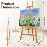 Adjustable Studio Easel Holds Large Canvas, Mirror, Wedding Sign Up to 90 Inches, Floor Display Easel for Artists & Events