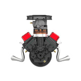 MechPuConToy Mini V8 Engine Model Kit That Runs, FS-V800WGPC 1/10 Scale 28cc Water-Cooled Four-Stroke OHV V8 Engine Model Kit, Build Your Own V8 Metal Engine That Works