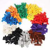 burgkidz Building Blocks Set with Storage Box and Lid Baseplate: 568 Pieces Classic Bricks Compatible with Major Brands, Wheels Doors Windows, STEM Toy for Toddlers Age 3+, Gift for Boys Girls