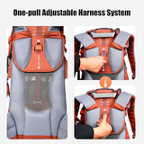 WIPHA Baby Backpack Carrier, Adjustable Child Carrier with Sunshade, Lightweight Hiking Carrier for Toddlers, Breathable Design, Large Storage, Travel & Camping (Orange)