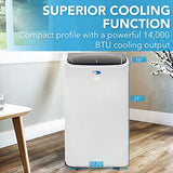Whynter 14,000 White ARC-147WF (10,000 BTU SACC) Dual Hose Cooling Portable Air Conditioner, Dehumidifier, and Fan with Remote Control and HEPA filter, up to 500 sq ft