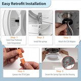 Hoyasin 6 Inch LED Recessed Lighting 12 Pack, 5CCT Retrofit Recessed Lights, Dimmable Can Lights, 2700K/3000K/3500K/4000K/5000K Selectable, 1050LM, 9.5W=110W, Fits 5/6" Cans, ETL & FCC, IC & Wet Rated