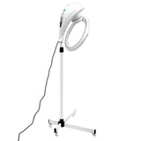 Professional Stand Hair Dryer - 360° Rotating Hair Processor with Wheels & LCD Adjustable Height Salon & Home Use Hair Treatment Machine for Hair Drying, Oil Care, Hair Dyeing, Heating (White)