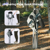 Camping Folding Chair Outdoor Lawn Portable Lightweight Camp Folding Chairs for Adult Outside with Cup Holder, Cooler Pouch & Side Pocket for Camping, Beach, Fishing, Sports or Tailgating Events, Grey