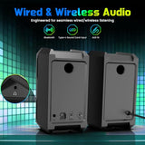 Computer Speakers for Music and Gaming, DC Adapter Powered Speakers for Desktop PC or Laptop