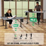 L Shaped Electric Standing Desk,63 Inch Adjustable Height Sit to Stand Corner Desk with Memory Presets