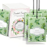 YAXUNDZ Mint Sachets for Drawers and Closets - 12 Pack Long Lasting Odor Eliminator Bags, Natural Fresh Scent for Wardrobe, Storage, Car & Home, Air Freshener Sachets