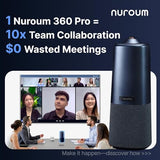 360 Pro Conference Room Camera and Microphone 2026 Upgrade, 3 AI Video Modes, Conference Webcam with Noise Suppression, All in One Webcam