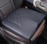 kingphenix Premium Car Seat Cushion, Memory Foam Driver Seat Cushion to Improve Driving View (Leather Black)