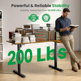 L-Shaped Standing Desk - 63 Inch Adjustable Corner Standing Desk with Flexible Monitor Stand