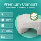 Foam Reading Pillow with Arm Rests & Pocket | Lap Desk for Laptop, Reading and Relaxing on Bed, Couch, or Floor