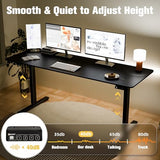 Standing Desk, 67" x 23.6" Height Adjustable Sit Stand Desk with Splice Board for Home Office