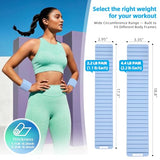 BECOJADDE Wrist Weights Ankle Weights for Women 1 Pair (1.1 lb Each) Silicone Magnetic Leg Arm Weighted Bracelet for Home Yoga Pilates, Blue Cream