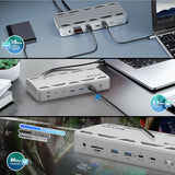 12-in-1 TB5 Docking Station with 120Gbps Max Transfer, 140W PD, 2.5G Ethernet, 4X USB-A 3.2 Gen 2, SD4.0, for Windows 11