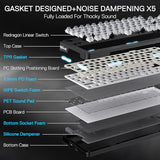 Wireless Gasket Gaming Keyboard w/Hype Screen & Knob, 81-Key Mechanical Keyboard