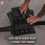 Wolf Tactical Men’s Weighted Vest - 35 lb Strength Training Weight Vest for Workouts