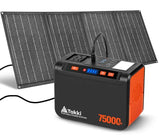 Takki 450W Peak Solar Generator 277Wh Portable Power Station with Solar Panels 40W Included 110V Pure Sine Wave AC Outlet DC USB Ports for Camping CPAP Emergency Tent Outdoor