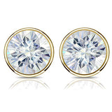 1 to 7 Carat Moissanite Round Stud Earrings