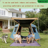 Quickly Set up an Outdoor Camping Tent with a Large Space, Suitable for 4 to 8 People. This is a self-Stretching Pole Double-Layer Tent that is Rainproof and Sunproof. It is a Family Tent.