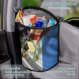 Combined Guatemala And USA Flag Car Trash Can,Car Accessory Interior Garbage Can,Automobile Universal Bin Organizer