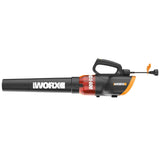 WORX WG520 12 Amp Turbine 600 Electric Leaf Blower | Orange/Blacks