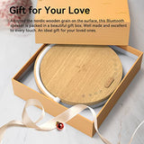 Bedside Table LED Night Light with Wireless Charger and Bluetooth Speaker, Desk Lamp As Sleep Aid White Noise Machine（Music Upgrade）