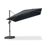 PURPLE LEAF Patio Umbrella Outdoor 10' x 10' Square Easy Assembly Black