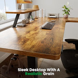 L-Shaped Standing Desk - 63 Inch Adjustable Corner Standing Desk with Flexible Monitor Stand