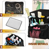 Large Cleaning Caddy Bag with Detachable Trolley, Handles and Shoulder Strap for Cleaners Housekeepers