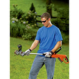BLACK+DECKER 20V MAX Cordless String Trimmer, 2 in 1 Trimmer and Edger, 12 Inch, Battery Included (LST300)